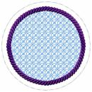 ITH-Stickdatei MugRug Untersetzer Einzeldatei für 10x10 cm